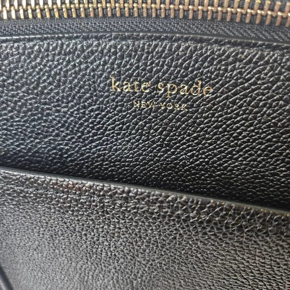 Kate Spade Margoux large black leather satchel/tote.